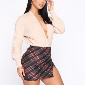 Plaid mini skirt